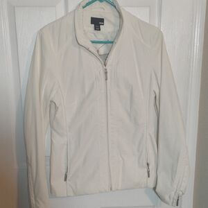 H&M Military Style Moto Jacket White Size 8